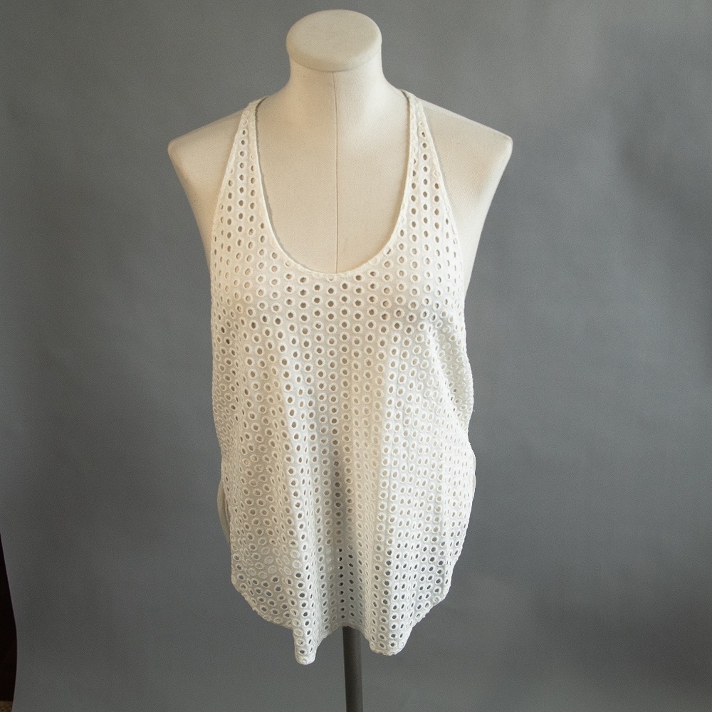 ARITZIA WILFRED EYELET RACERBACK TANK